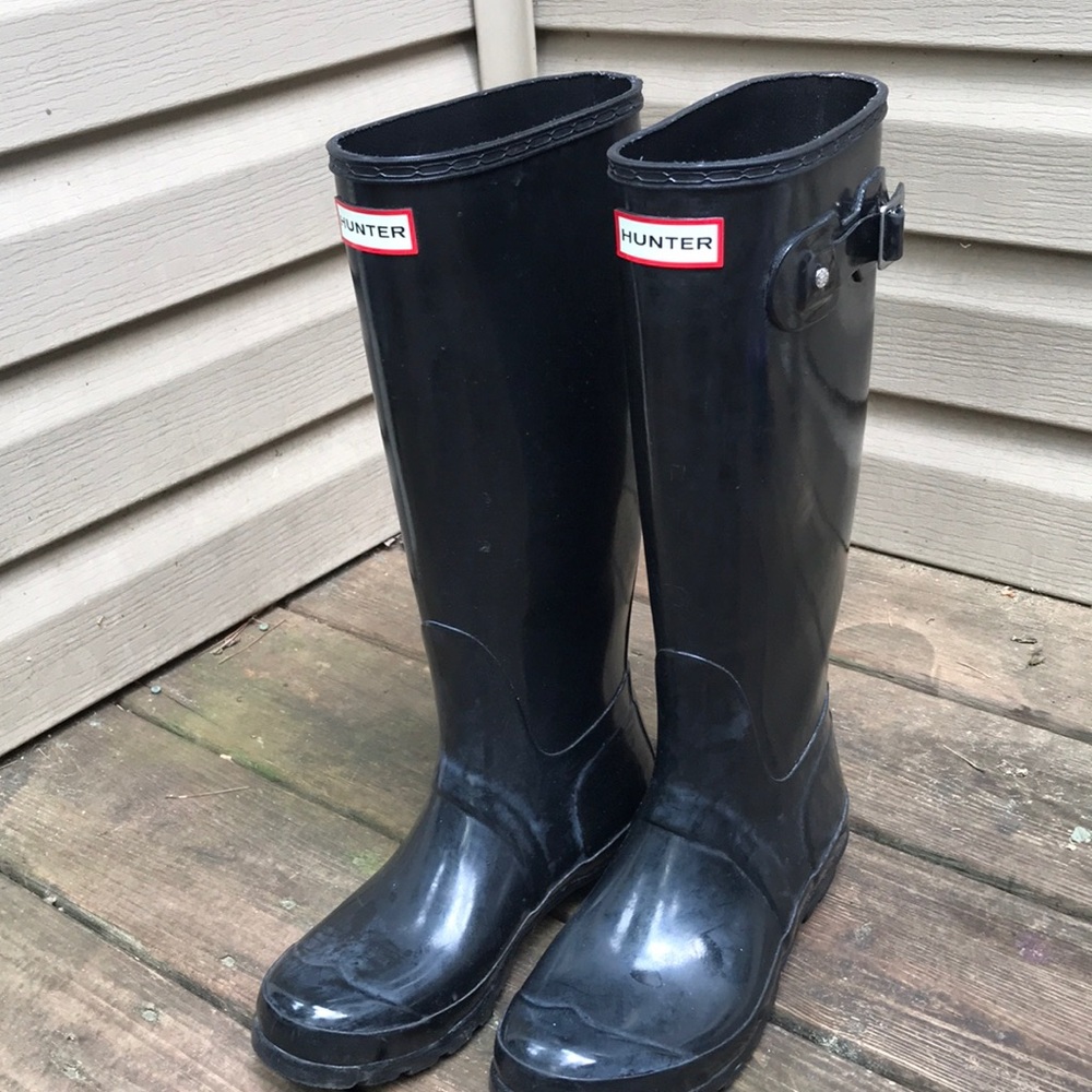 Hunter original rain boots black size 7